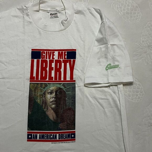 1990 Give Me Liberty An American Dream Frank Miller Dave Gibbons NOS Shirt L - Picture 3 of 7